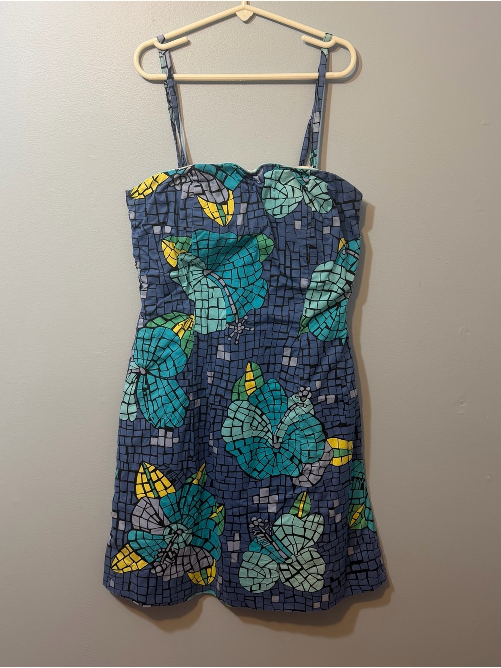 Lilly Pulitzer Vintage White Label with Teal and Navy Accent